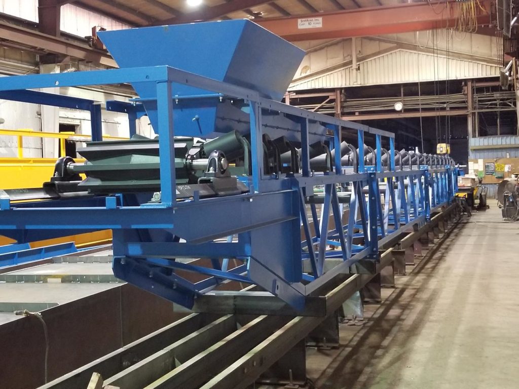 A photo of a design build conveyor made in Ontario at Ward Industrial Equipment